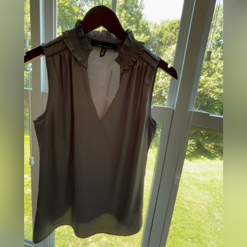 Grey Silk Top